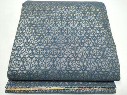 平和屋着物●六通柄袋帯　上金紹巴　裂取名倉文　金糸　正絹　逸品　CABI8831hy