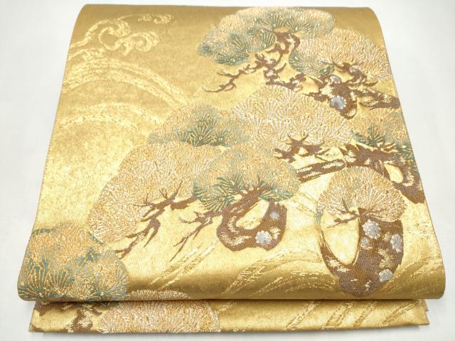 平和屋着物●六通柄袋帯　瑞松寿文　金銀糸　正絹　逸品　CABI8840hy