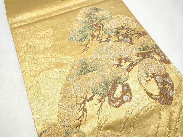 平和屋着物●六通柄袋帯　瑞松寿文　金銀糸　正絹　逸品　CABI8840hy