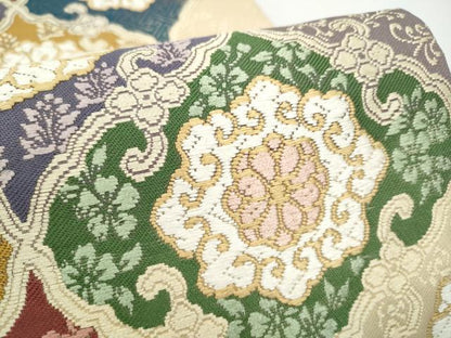 平和屋着物●六通柄袋帯　唐織　花唐草文　正絹　逸品　CABI8852hy