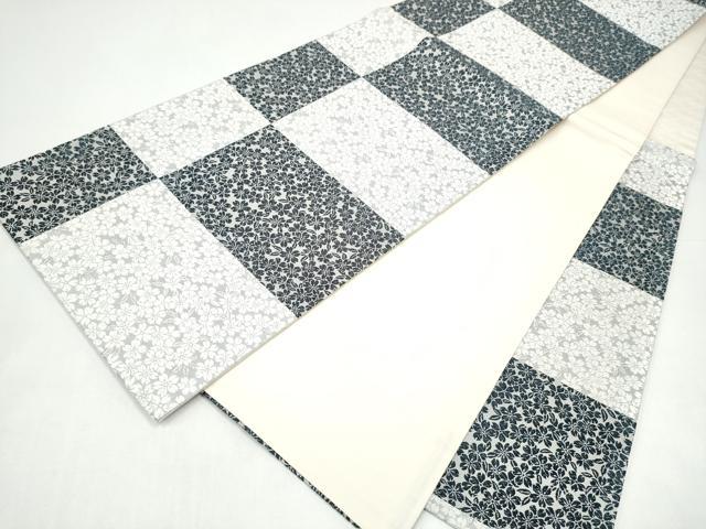 平和屋着物●六通柄袋帯　唐織　舞桜文　銀糸　正絹　逸品　CABI8863hy