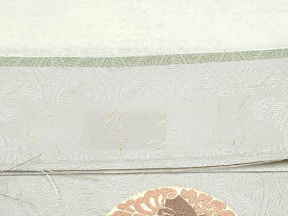 平和屋着物●六通柄袋帯　唐織　鴛鴦花菱文　金糸　正絹　逸品　CABI8872hy