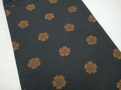 平和屋着物●人形作家　稲邉智津子　両面　六通柄袋帯　唐織　菊　正絹　逸品　CABI8881hy