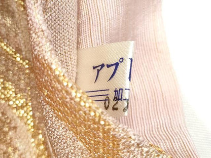平和屋着物●全通柄袋帯　流水文　金糸　正絹　逸品　CABI8890hy