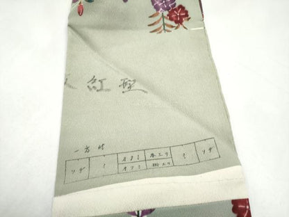 平和屋着物●九寸名古屋帯　琉球紅型　七彩蝋纈草木染　正絹　逸品　CABI8905hy
