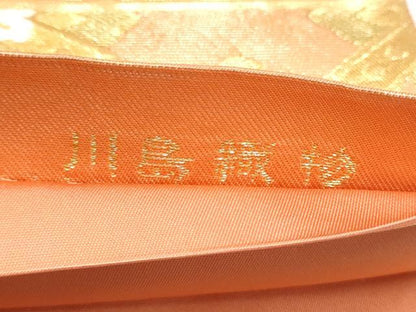 平和屋着物●西陣　川島織物　六通柄　本袋帯　籬草花文　金糸　正絹　逸品　CABI8919hy