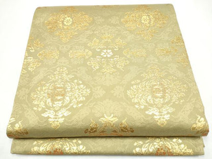 平和屋着物●六通柄袋帯　古代裂　金糸　正絹　逸品　CABI8922hy