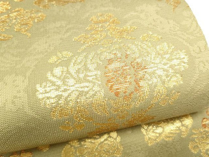 平和屋着物●六通柄袋帯　古代裂　金糸　正絹　逸品　CABI8922hy