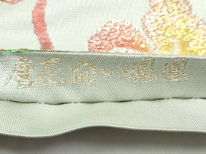 平和屋着物●六通柄　本袋帯　唐花向い鳳凰　金銀糸　正絹　逸品　CABI8933hy