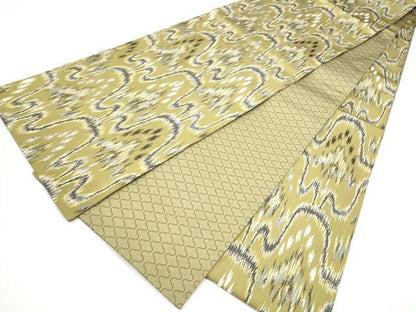平和屋着物●両面　全通柄袋帯　経錦　太子間道　正絹　逸品　CABI8935hy