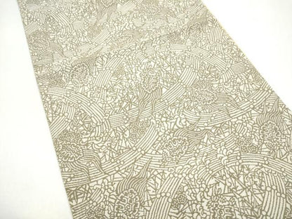 平和屋着物●木村正明　彫刻絵図　全通柄袋帯　松竹梅に亀　正絹　逸品　CABI8936hy