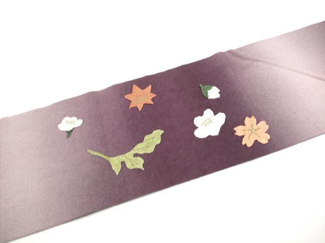 平和屋着物●九寸名古屋帯　絽刺し　区限刺繍　金糸　鬼しぼ縮緬　正絹　逸品　CABI8941hy