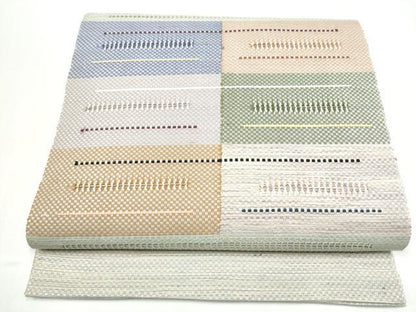 平和屋着物●八寸名古屋帯　幾何学文様　正絹　逸品　CABI8942hy