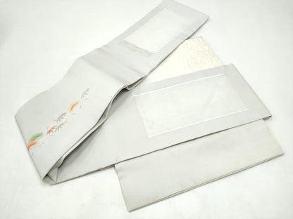 平和屋着物●塩瀬　ワンタッチつけ帯　童子　松竹梅　金彩　正絹　逸品　CABI8958hy