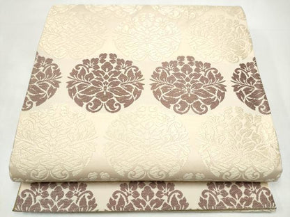 平和屋着物●両面　六通柄袋帯　唐織　草花丸文　正絹　逸品　CABI8970hy