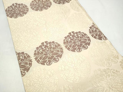 平和屋着物●両面　六通柄袋帯　唐織　草花丸文　正絹　逸品　CABI8970hy