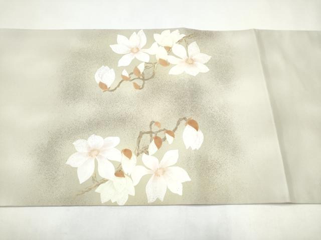 平和屋着物●太鼓柄袋帯　作家物　枝花文　金彩　正絹　逸品　CABI8983hy