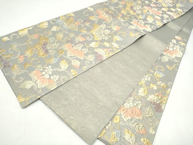 平和屋着物●六通柄袋帯　桐唐草　金糸　正絹　逸品　CABI8987hy
