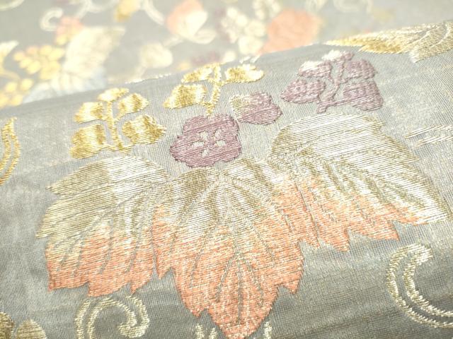 平和屋着物●六通柄袋帯　桐唐草　金糸　正絹　逸品　CABI8987hy