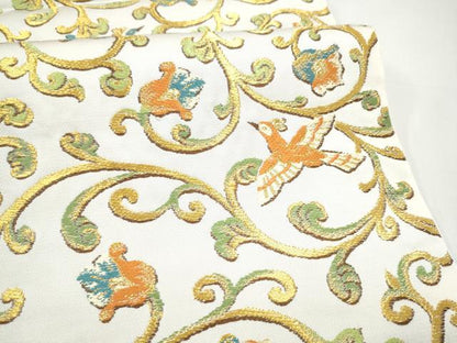 平和屋着物●六通柄　京袋帯　花鳥唐草文　金糸　正絹　逸品　CABI8997hy