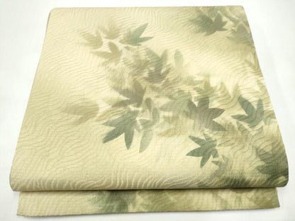 平和屋着物●両面　全通柄袋帯　舞葉文　正絹　逸品　CABI9006hy