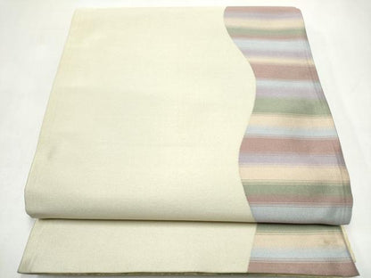 平和屋着物●両面　全通柄袋帯　舞葉文　正絹　逸品　CABI9006hy