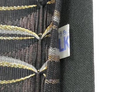 平和屋着物●六通柄袋帯　もじり織　幾何学文様　金糸　正絹　逸品　CABI9009hy