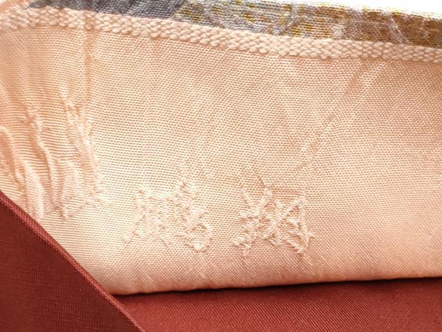 平和屋着物●博多織　鵬翔　全通柄袋帯　纐纈　花蝶文　金彩　正絹　逸品　CABI9019hy