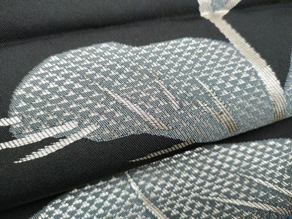 平和屋着物●桝屋高尾　六通柄袋帯　枝葉文　銀糸　正絹　逸品　CABI9020hy
