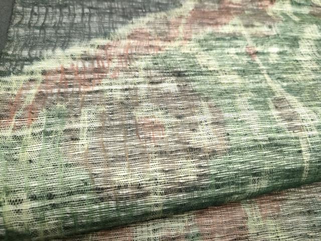 平和屋着物▽六通柄袋帯　スリーシーズン　春夏秋　櫛織　霞花文　正絹　逸品　CABI9026hy