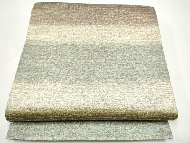 平和屋着物●紋屋井関　御寮織　全通柄袋帯　霞文　金糸　正絹　逸品　CABI9027hy
