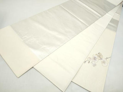 平和屋着物●太鼓柄袋帯　螺鈿箔　胡蝶蘭　金彩　正絹　逸品　CABI9030hy