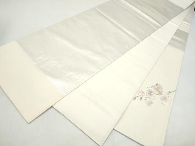 平和屋着物●太鼓柄袋帯　螺鈿箔　胡蝶蘭　金彩　正絹　逸品　CABI9030hy