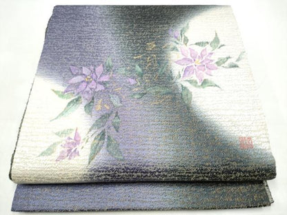 平和屋着物●太鼓柄袋帯　作家物　舞花文　金糸　正絹　逸品　CABI9032hy