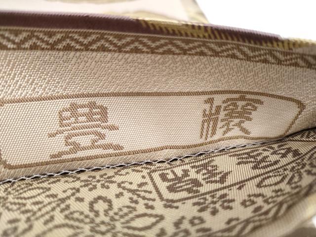 平和屋着物●両面　全通柄袋帯　経錦　豊稔　富貴牡丹蝶文　金糸　やまと誂製　正絹　逸品　CABI9035hy