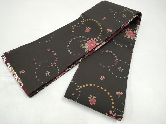 平和屋着物●両面　半幅帯　エ霞舞桜文　CABI9036hy