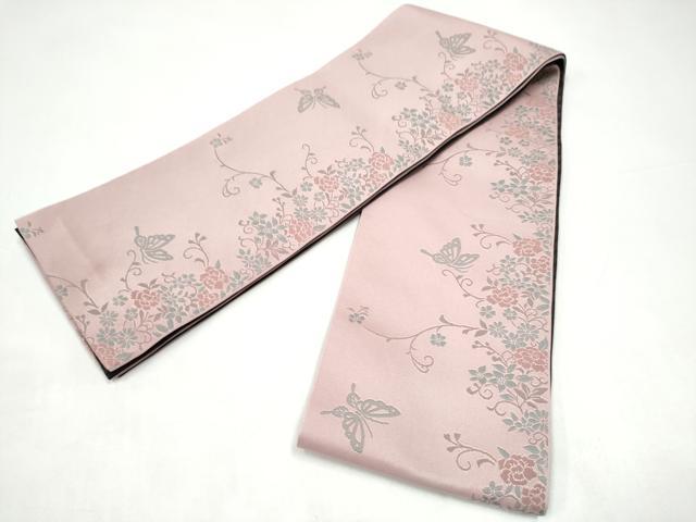 平和屋着物●両面　半幅帯　花蝶文　CABI9041hy