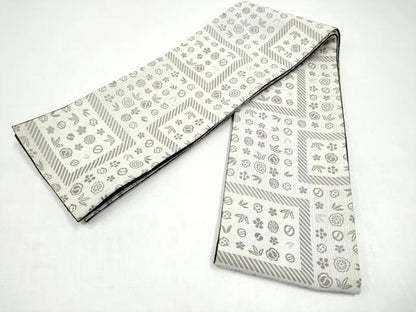 平和屋着物●半幅帯　吉祥花文　CABI9044hy