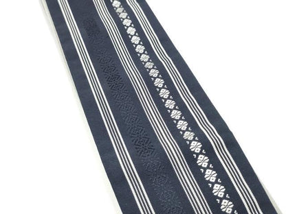 平和屋着物●男性　本場筑前博多織　両面　角帯　博多山笠　献上　正絹　逸品　CABI9052hy