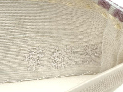 平和屋着物●六通柄袋帯　花織　紫根染　幾何学文様　正絹　逸品　CABI9053hy