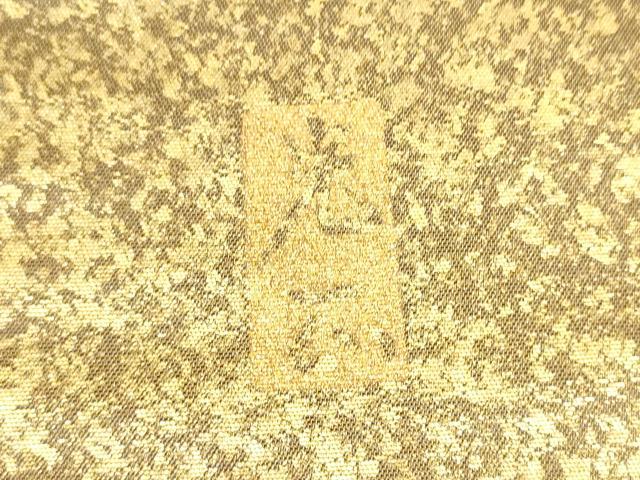 平和屋着物●金彩友禅　卓越技能者・名工・和田光正　太鼓柄袋帯　松竹梅風景花文　金銀彩　正絹　逸品　CABI9056hy