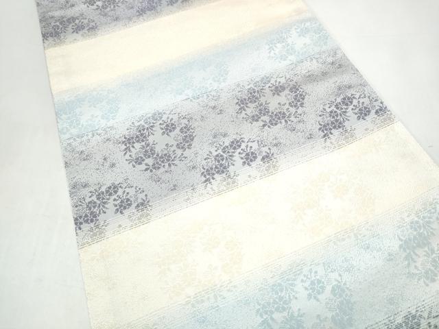 平和屋着物●両面　全通柄袋帯　泥染め　鳳凰花文　反端付き　正絹　逸品　CABI9061hy