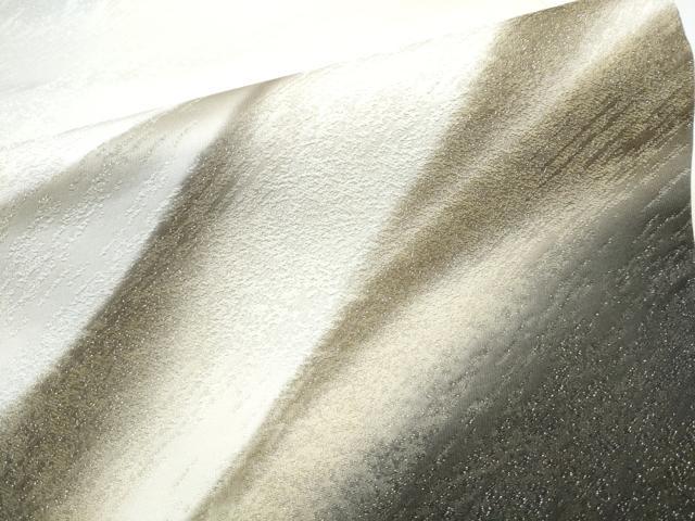 平和屋着物●太鼓柄袋帯　霞文　銀通し地　正絹　逸品　CABI9062hy