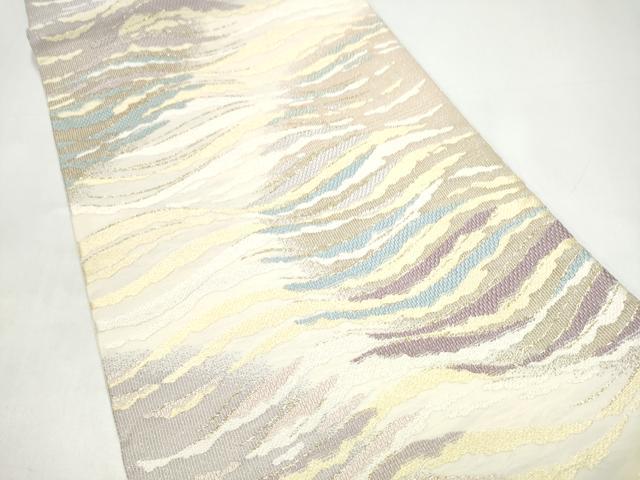 平和屋着物●六通柄袋帯　唐織　綴れ　暁の水面　金糸　正絹　逸品　CABI9067hy