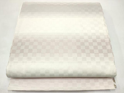 平和屋着物●両面　全通柄袋帯　作家物　輪奈織　七宝花文　金糸　正絹　逸品　CABI9071hy