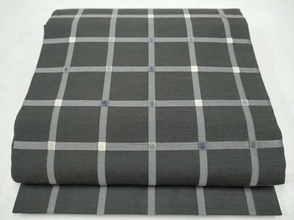 平和屋着物●太鼓柄袋帯　紬地　モール織　吉野間道　正絹　逸品　CABI9072hy
