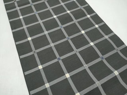 平和屋着物●太鼓柄袋帯　紬地　モール織　吉野間道　正絹　逸品　CABI9072hy