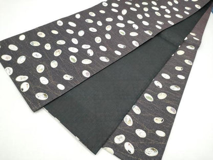 平和屋着物●六通柄袋帯　十二支　金糸　正絹　逸品　CABI9088hy