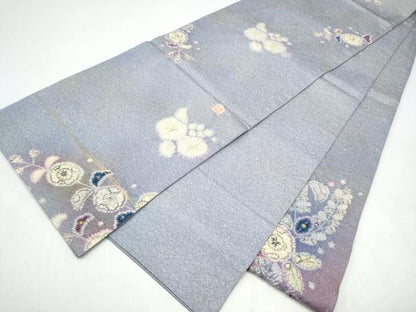 平和屋着物●太鼓柄袋帯　作家物　絞り　辻が花　銀通し地　正絹　逸品　CABI9091hy