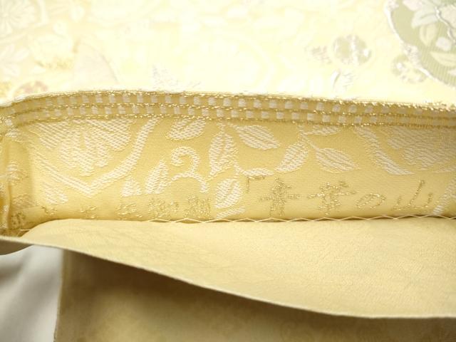平和屋着物●六通柄袋帯　唐織　青葉の山　御香染　宮むらさき　金銀糸　正絹　逸品　CABI9093hy